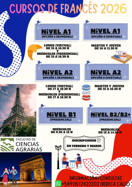 imagen Cursos de Francés 2026 - Niveles y horarios