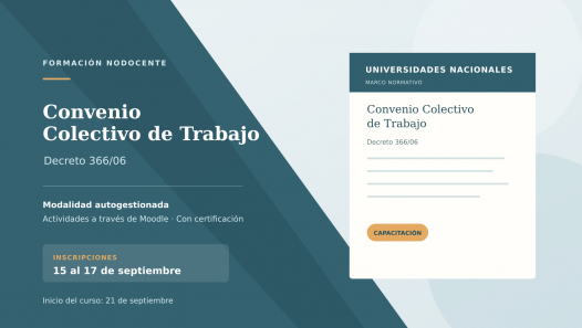 imagen Capacitación para personal Nodocente sobre el Convenio Colectivo de Trabajo