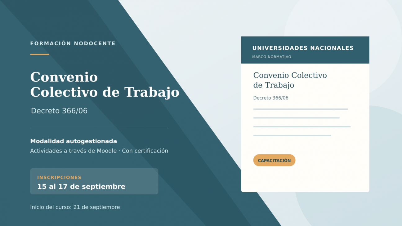 imagen Capacitación para personal Nodocente sobre el Convenio Colectivo de Trabajo