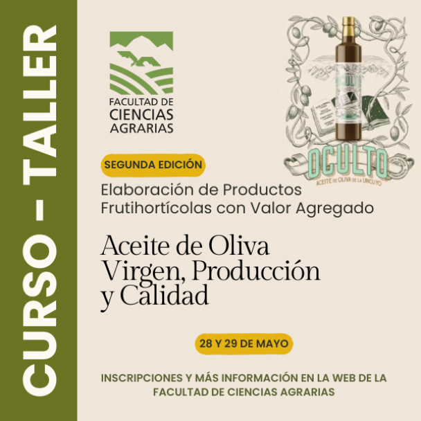 imagen 2º Edición del Curso-Taller de Elaboración de Productos Frutihortícolas con Valor Agregado: Aceite de Oliva Virgen, Producción y Calidad