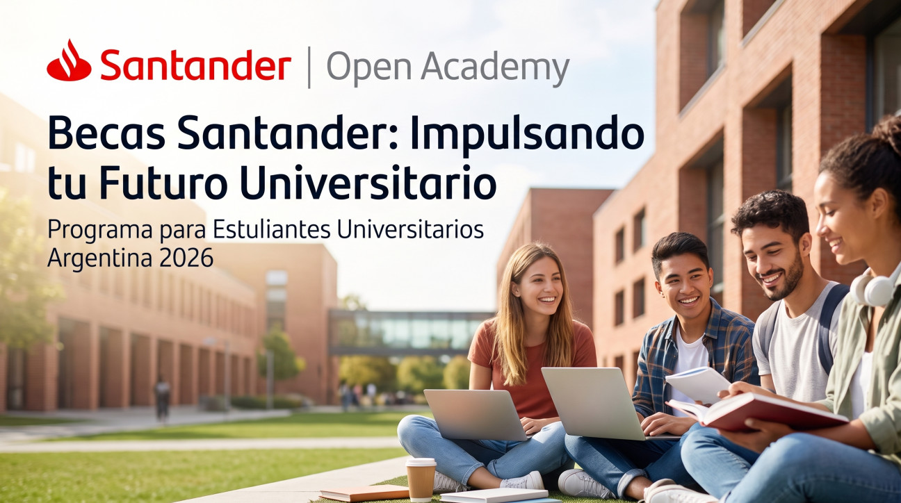 imagen El Banco Santander ofrece 100 becas de $1.000.000 para estudiantes universitarios