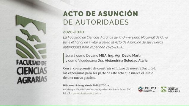 imagen La Facultad de Ciencias Agrarias renueva sus autoridades