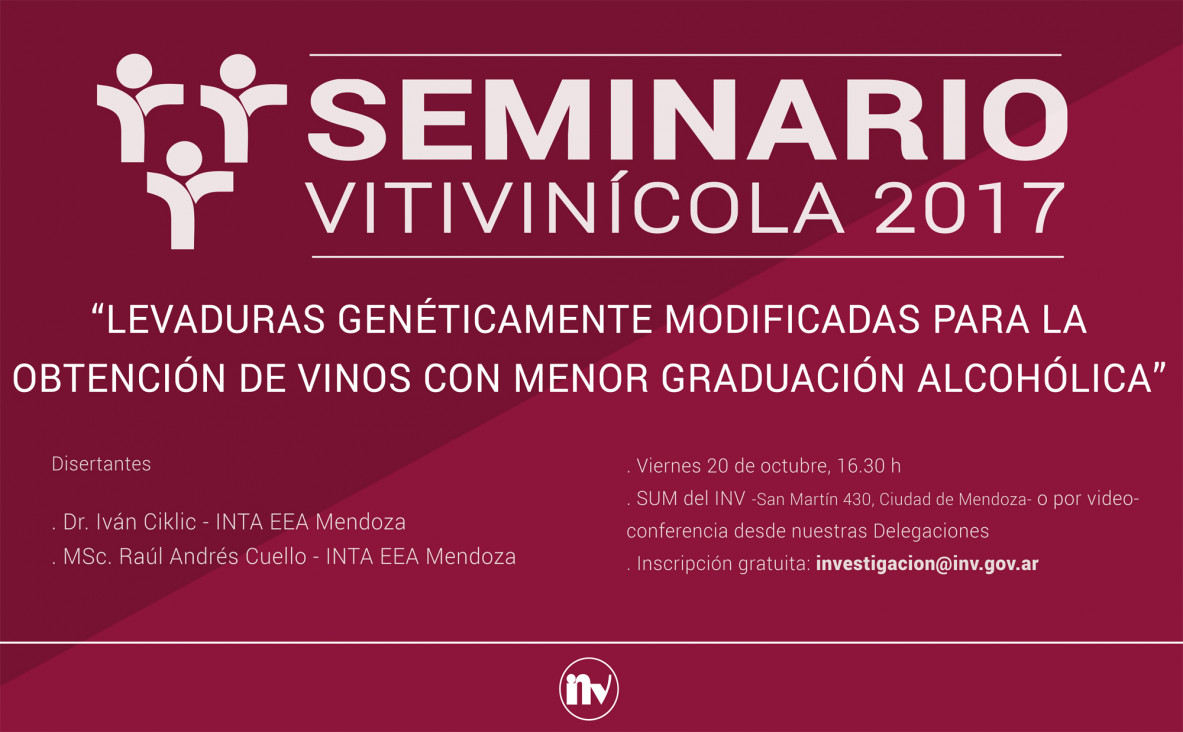 imagen El INV realizará nuevo Seminario Vitivinícola