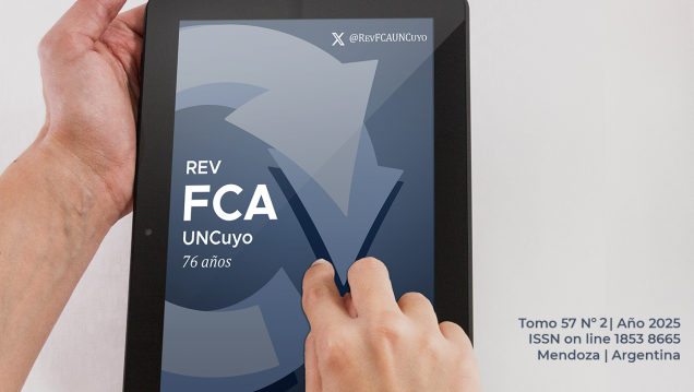 imagen La Revista científica de la Facultad de Ciencias Agrarias lanza su nuevo número: Vol. 57 Núm. 2-2025