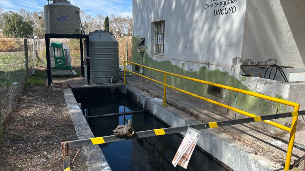 imagen Planta de Tratamiento de Efluentes y Área de Reúso de la Facultad de Ciencias Agrarias