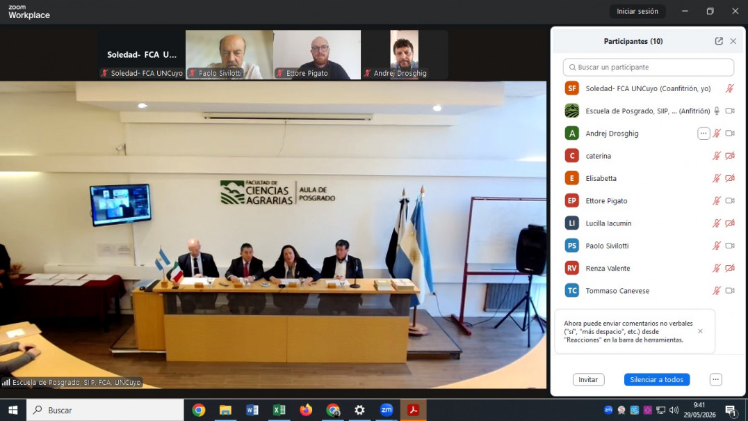 imagen Ciencias Agrarias realizó el primer acto de jura de doble titulación junto a la Universidad de Udine