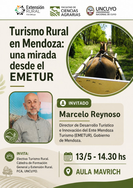 imagen Charla sobre Turismo Rural en Mendoza  