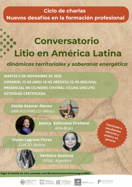 imagen Conversatorio Litio en América Latina: dinámicas territoriales y soberanía energética