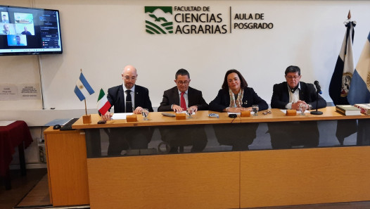 imagen Ciencias Agrarias realizó el primer acto de jura de doble titulación junto a la Universidad de Udine