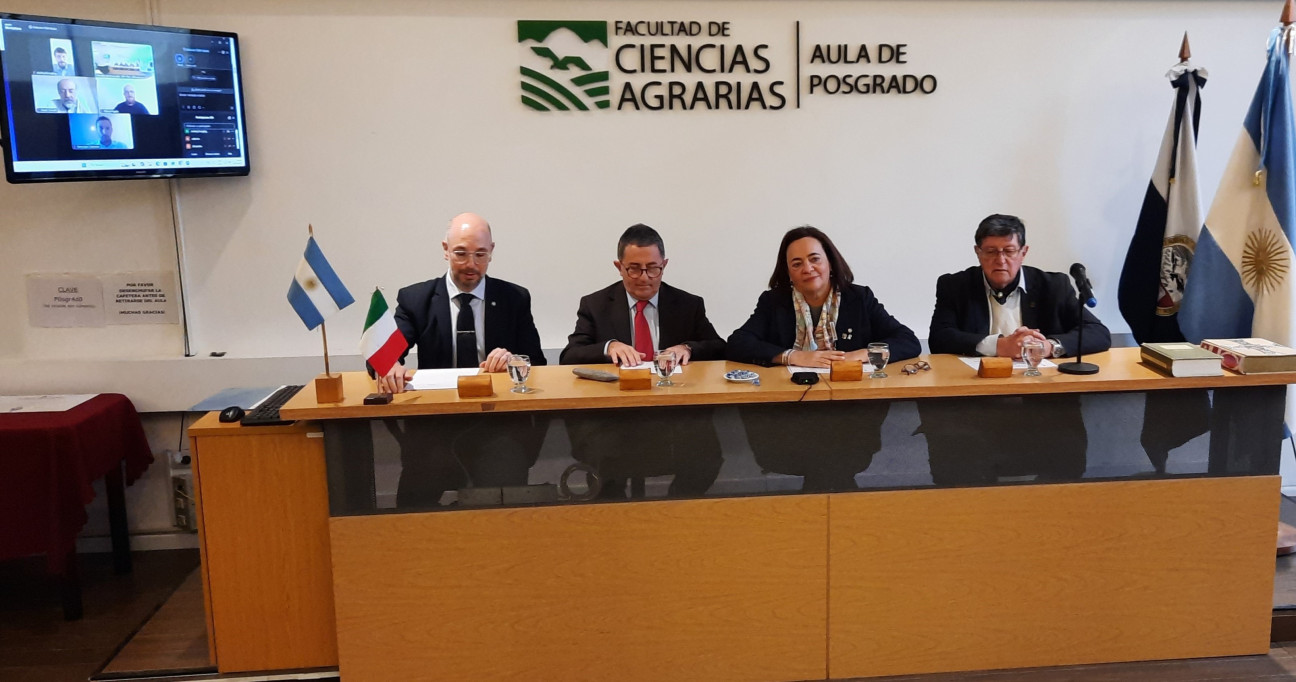 imagen Ciencias Agrarias realizó el primer acto de jura de doble titulación junto a la Universidad de Udine