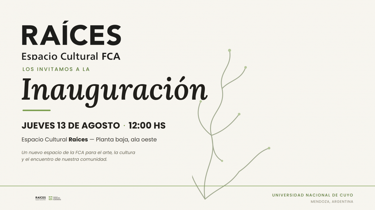 imagen Inauguración del Espacio Cultural "Raíces" en la Facultad de Ciencias Agrarias