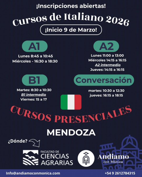 imagen Cursos de Italiano 2026  