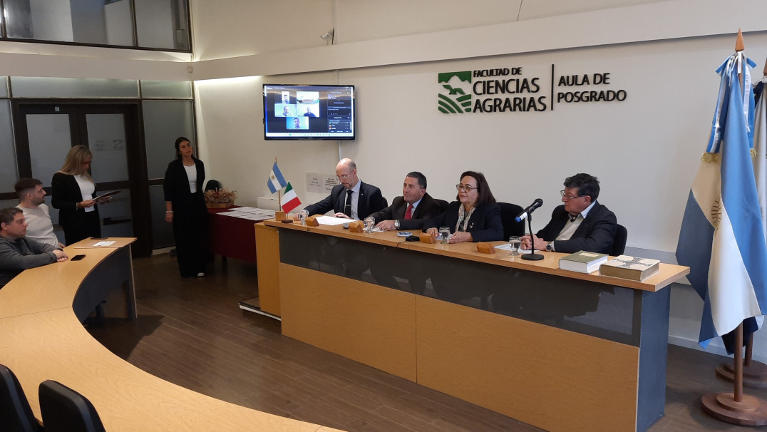 imagen Ciencias Agrarias realizó el primer acto de jura de doble titulación junto a la Universidad de Udine
