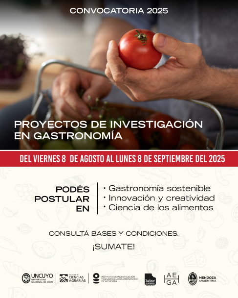 imagen Presentación de proyectos de investigación en gastronomía - Convocatoria 2025  