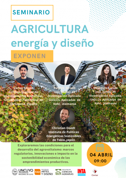 imagen Invitan a participar del "Seminario: Agricultura, Energía y Diseño"