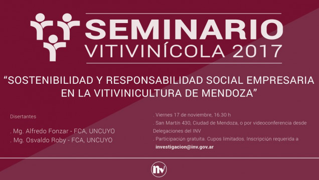 imagen Jornada sobre Sostenibilidad y Responsabilidad Social Empresarial en la Vitivinicultura de Mendoza