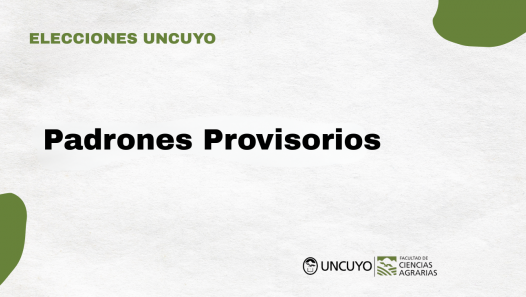 imagen Están disponibles para consulta y descarga los padrones provisorios de las elecciones UNCUYO