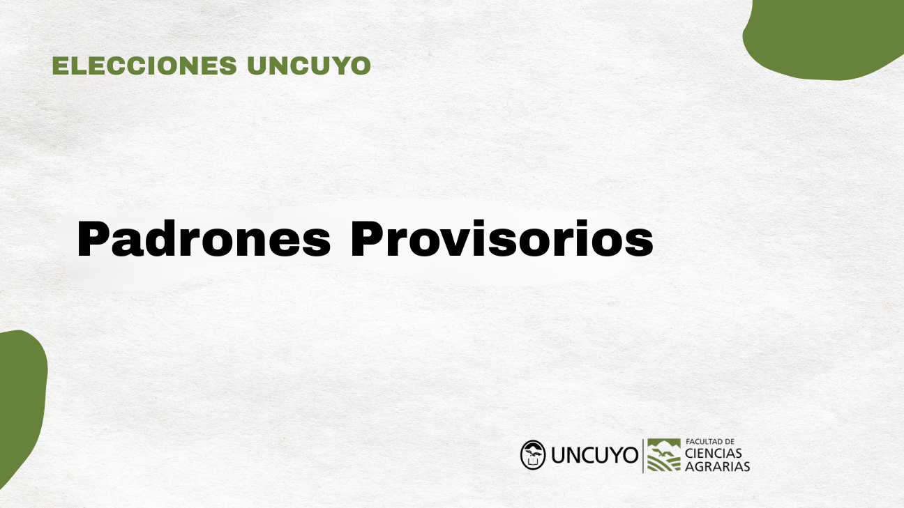 imagen Están disponibles para consulta y descarga los padrones provisorios de las elecciones UNCUYO