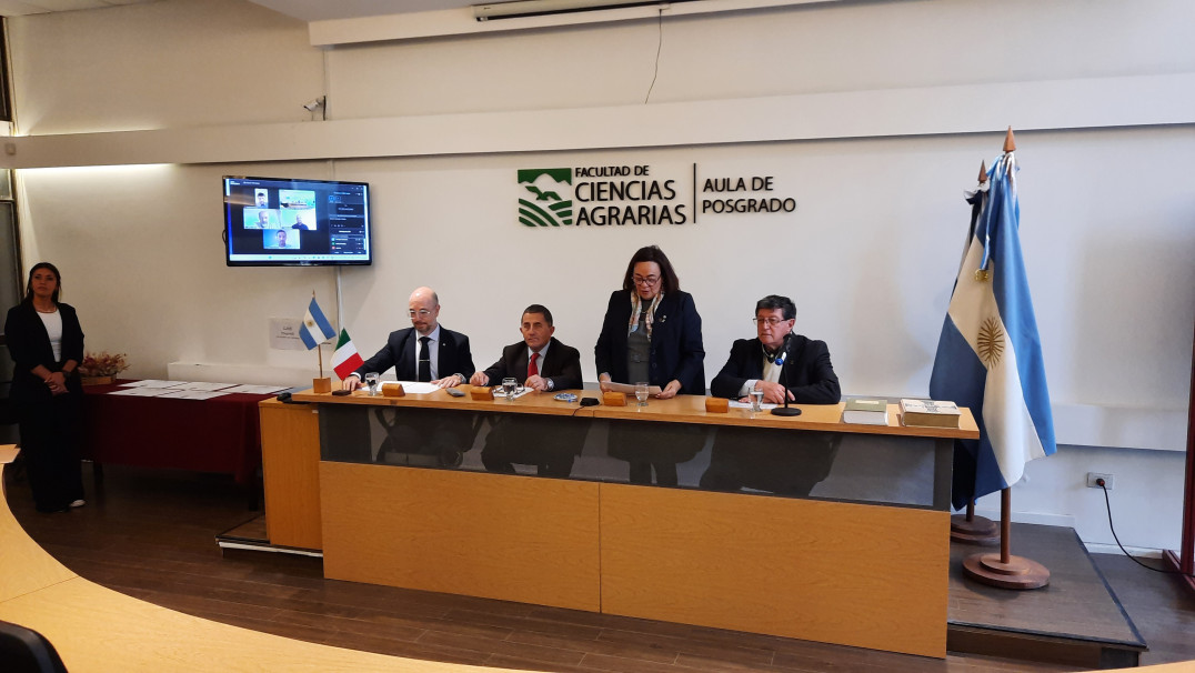 imagen Ciencias Agrarias realizó el primer acto de jura de doble titulación junto a la Universidad de Udine