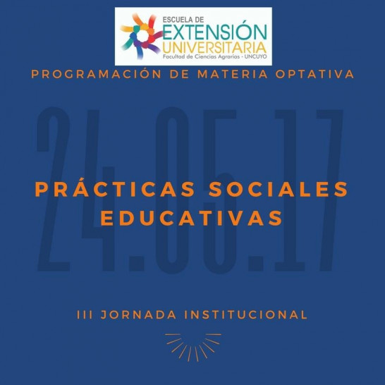 imagen  Re-Programación III Jornada Institucional de Prácticas Sociales Educativas de la FCA.