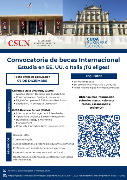 imagen Becas internacionales en Europa y Estados Unidos para estudiantes y graduados argentinos