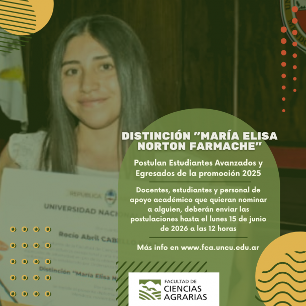 imagen Convocan a postular Egresados de la Promoción 2025 y Estudiantes Avanzados para recibir la distinción 