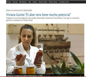 Viviana Guinle:“El áloe vera tiene mucho potencial”
