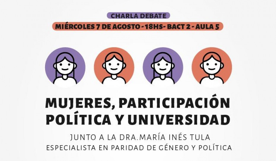 imagen Invitan a charla debate sobre "Mujeres, Participación Política y Universidad"