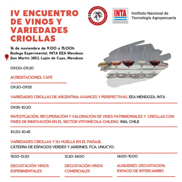 imagen Programa IV Encuentro de Vinos y Variedades Criollas   