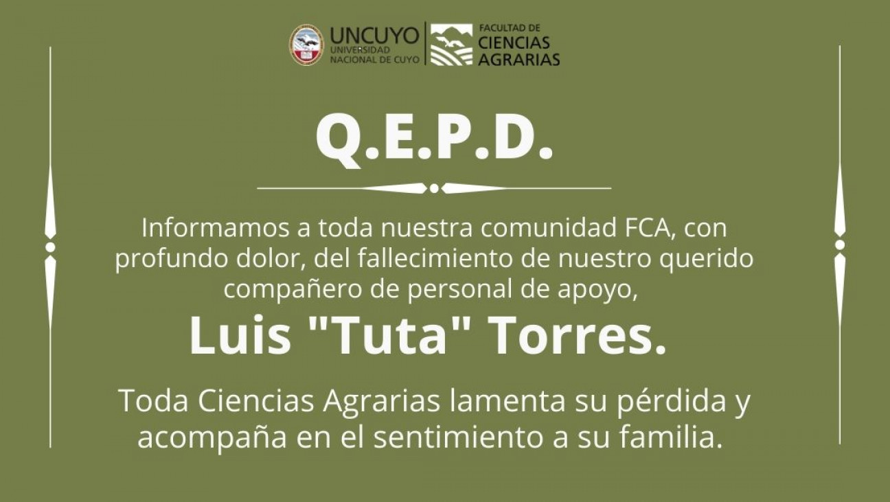 imagen Fallecimiento de Luis "Tuta" Torres, miembro de nuestra FCA