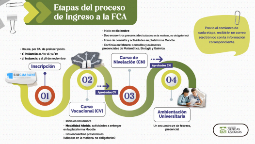 imagen Etapas del Proceso de Ingreso a la FCA