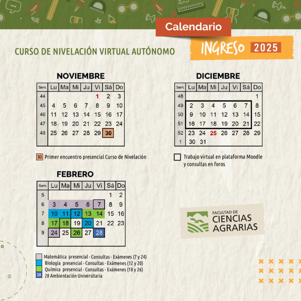 imagen Calendario Ingreso 2025 - CNVA